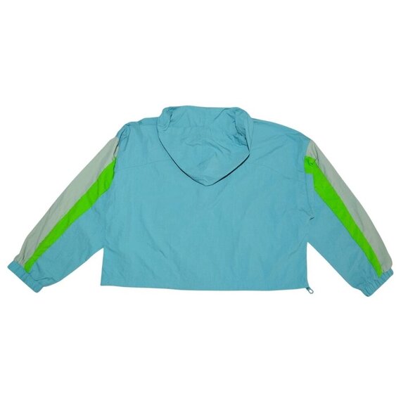 Joy Lab Women's Nylon Windbreaker Jacket with Hood and Stripe Detailing, Large. - Picture 2 of 8